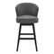 Armen Living Brandy 30" Bar Height Swivel Gray Fabric and Espresso Wood Bar Stool LCBDBAESGR30 - alternate 8